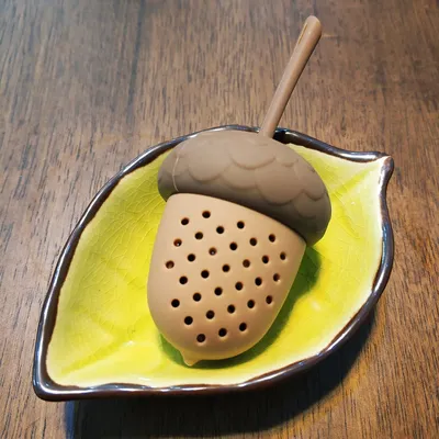Filtre à tisane portable en silicone en forme de gland outils pour sachets de thé passoire
