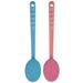 2 Pink & Blue Back & Massager Bath Brush Easy Lotion Applicator Extra Long Handle Great For Body Care