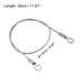 4Pcs Stainless Steel Lanyard Cable 1.5mmx30cm Eyelets Ended Security Wire Rope - Silver