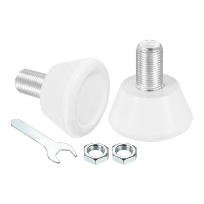 Roller Skate Toe Stops Rubber Brake Stoppers Block with 0.6''Bolts 82A, White