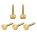 5Pcs Brass Knurled Thumb Screws, M3x16mm Flat Grip Bolt Knobs Fasteners - Brass Tone