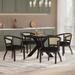 Dumars Velvet and Cane Upholstered 5 Piece Dining Set by Christopher Knight Home