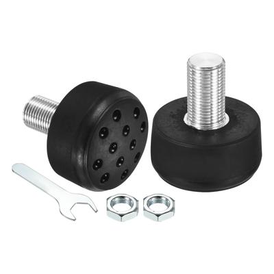 Roller Skate Toe Stops with Bolts Rubber Brake Stoppers Block with Holes, Black