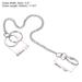 10" 304 Stainless Steel Keychain with Keyrings Hook Clasp Pants Belt Loop Clip - Silver