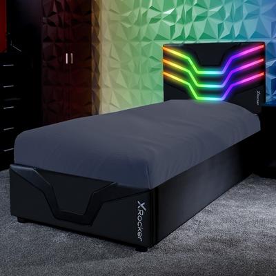 X Rocker Cosmos LED Gaming Bed, Twin, Black/RGB