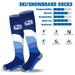 Findway Ski Socks 2 Packs Merino Wool Snowboard Socks for Men & Women Non Slip Snow Socks for Skiing Winter Outdoor Sports