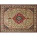 Ahgly Company Machine Washable Indoor Rectangle Traditional Fall Leaf Brown Green Area Rugs 8 x 10