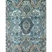 Ahgly Company Machine Washable Indoor Rectangle Abstract Baby Blue Area Rugs 3 x 5