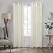 Eclipse Dayton Grommet Solid Textured Thermaback Blackout Curtain Panel Ivory 42 x 84
