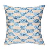 Trina Turk Residential Linen Embroidered Pillow Ventura Blue