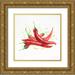 Atelier B Art Studio 20x20 Gold Ornate Wood Framed with Double Matting Museum Art Print Titled - RED HOT PEPPERS