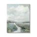 Stupell Industries Tranquil Flowers Blooming Meadow Path Puffy Clouds Painting Gallery Wrapped Canvas Print Wall Art Design by Sally Swatland