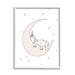 Stupell Industries Cozy Sleeping Unicorn Nighttime Moon Delicate Stars Graphic Art White Framed Art Print Wall Art Design by Sweet Melody Designs