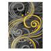 Rug and Decor Metro Collection Gray Yellow Black White Harmony Rug Abstract Moden Area Rug