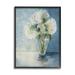 Stupell Industries White Hydrangeas Bouquet Glass Tabletop Vase Illustration Paintings Black Framed Art Print Wall Art 16x20 by Doris Charest