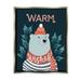 Stupell Industries Warm Wishes Cozy Polar Bear Seasonal Typography Graphic Art Luster Gray Floating Framed Canvas Print Wall Art Design by Dominika Godette