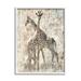 Stupell Industries Towering Giraffes Pair Overlay Spotted Pattern Design Graphic Art White Framed Art Print Wall Art Design by unknown