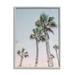 Stupell Industries Tall Tropical Palm Trees Clear Sunset Sky Photograph Gray Framed Art Print Wall Art Design by Natalie Carpentieri