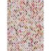 Ahgly Company Machine Washable Indoor Rectangle Transitional Rust Pink Area Rugs 5 x 8