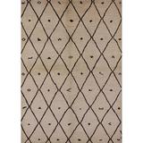 Ahgly Company Indoor Rectangle Mid-Century Modern Dark Almond Brown Solid Area Rugs 5 x 8