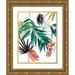Goldberger Jennifer 19x24 Gold Ornate Wood Framed with Double Matting Museum Art Print Titled - Tropical Composition II