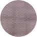 Ahgly Company Indoor Round Mid-Century Modern Rose Purple Solid Area Rugs 8 Round