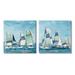 Stupell Industries Soothing Sailboats Drifting Nautical Ocean Marina Vessel Painting Gallery Wrapped Canvas Print Wall Art Set of 2 Design by Katrina Craven