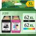 62XL Ink Cartridges for HP 62 Ink Cartridges for HP Ink 62 for HP Envy 7640 5660 5540 7645 OfficeJet 5740 8040 OfficeJet 200 250 Printer (1 Black 1 Tri-Color)