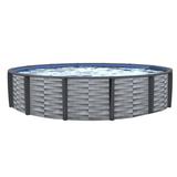 Blue Wave Products Affinity Round Rail Resin Swimming Pool Package Steel in Gray | 52 H x 180 W x 180 D in | Wayfair NB19892