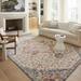 White 94 x 94 x 0.25 in Area Rug - Loloi Rugs Sorrento Oriental Machine Made Power Loom Area Rug in Ivory/Fiesta | 94 H x 94 W x 0.25 D in | Wayfair