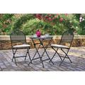 Kettler USA Cafe Napoli 3-Piece Folding Bistro Set Metal in Gray | 28 H x 24 W x 24 D in | Outdoor Furniture | Wayfair Z0201-0200