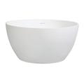 Kingston Brass Aqua Eden 45 x 45 Freestanding Soaking Solid Surface Bathtub Solid Surface | 22.44 H x 45.56 W x 45.56 D in | Wayfair VRTRO454523