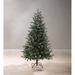 Plow & Hearth 70.87" Realistic Artificial PVC & PE Blend Pine Flocked/Frosted Christmas Tree in Green | 44.09 W in | Wayfair 65M74