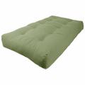 Twin 7" Foam Mattress - White Noise Abe Cold Size Futon Mattress, Cotton in Green | 75 H x 39 W 7 D Wayfair 3393DC3FB1284EB1A61B1F2C0978604A