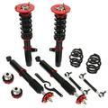 Coilover Struts Suspension Kit Coilover Shocks Full Set Adjustable Replacement AUTOMOTO Fit for 2001-2005 for BMW 320i /2000 for BMW 323Ci /1998-2000 for BMW 323i /2001-2005 for BMW 325Ci - Red