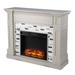 Southern Enterprises SEI Furniture Engineered Wood Electric Fireplace in Gray