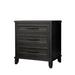 Birch Lane™ Temani 3 - Drawer Nightstand in Dark Gray Wood in Brown/Gray | 28 H x 26 W x 18 D in | Wayfair 101898C5EB9D483FB048CFC84C1A115B