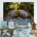 Millwood Pines Erawan Waterfall - Tropical Wood Wall Art Panels - Natural Pine Wood in Blue/Brown/Green | 8 H x 12 W x 1 D in | Wayfair