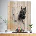 August Grove® Black & White Horse Heads - Traditional Wood Wall Art Decor - Natural Pine Wood in Black/Brown/White | 20 H x 12 W x 1 D in | Wayfair