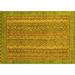 Brown/Green 144 x 96 x 0.35 in Area Rug - Bungalow Rose Abstract Machine Woven Area Rug in Yellow/Brown/Green /Wool | Wayfair