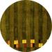 Brown/Green 96 x 96 x 0.35 in Area Rug - George Oliver Oriental Machine Woven Area Rug in Yellow/Brown/Green /Wool | 96 H x 96 W x 0.35 D in | Wayfair