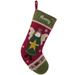 The Holiday Aisle® Country Character Personalized Stocking Polyester/Wool/Felt in Brown/Green/Red | 20 H x 10.5 W in | Wayfair