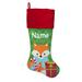 The Holiday Aisle® Personalized Fox Stocking Polyester in Brown/Green/Red | 9.75 H x 18 W in | Wayfair 0BC3CD5C7CFD4E86BE5AFB508BB595EB