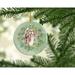 The Holiday Aisle® Beagle Smiling Christmas Round Hanging Figurine Ornament Ceramic/Porcelain in Green | 2.8 H x 2.8 W x 0.15 D in | Wayfair