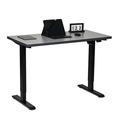 Inbox Zero Lift it Value Height Adjustable Sit to Stand Desk Wood/Metal in White/Black | 24 W x 48 D in | Wayfair 90AF42D105354B808A1FB70EFA1E7245