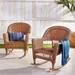 Bayou Breeze Wicker Outdoor Rocking Chair 2 Sets in Brown | 36 H in | Wayfair CC190DBF14AA42DFA7FA835988E73F61