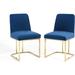 Everly Quinn Velvet Parsons Chair Upholstered/Velvet in Blue | 32 H in | Wayfair 0EB1C401CBD546E19BDFC183C80C71FB