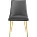 Everly Quinn Velvet Dining Side Chair w/ Gold Stainless Steel Legs Upholstered/Velvet in Gray | 34 H in | Wayfair 6B3406B945C94B0DAD070227320F69AA