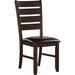 Red Barrel Studio® Ladder Back Side Chair in Upholstered, Wood in Brown | 40 H x 23 W x 20 D in | Wayfair 4D48C42D52874018B5F8BD607322CA7D