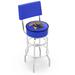 Holland Bar Stool NCAA Swivel 25" Counter Stool Upholstered/Metal in Black/Gray | 40 H in | Wayfair L7C425UKYCat